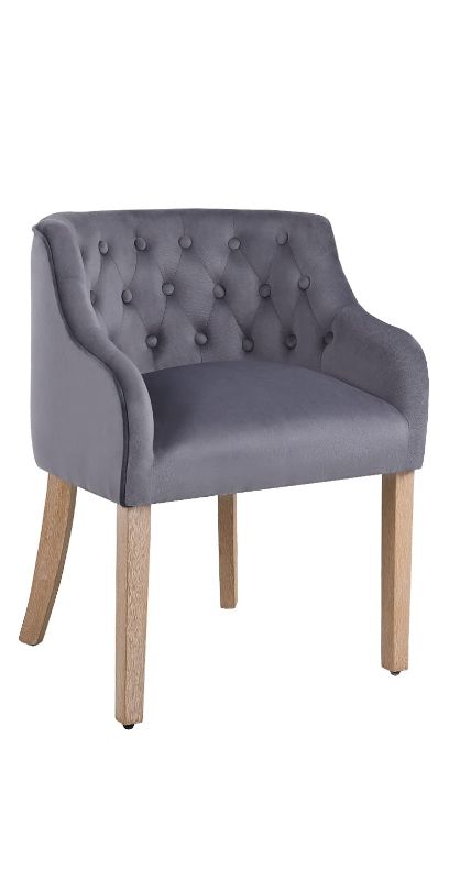 Photo 1 of ***SEE NOTES***Ermnois Modern Accent Chair with Wood Legs, Set of 2 Grey Home Office Desk Chair with Tufted Back,