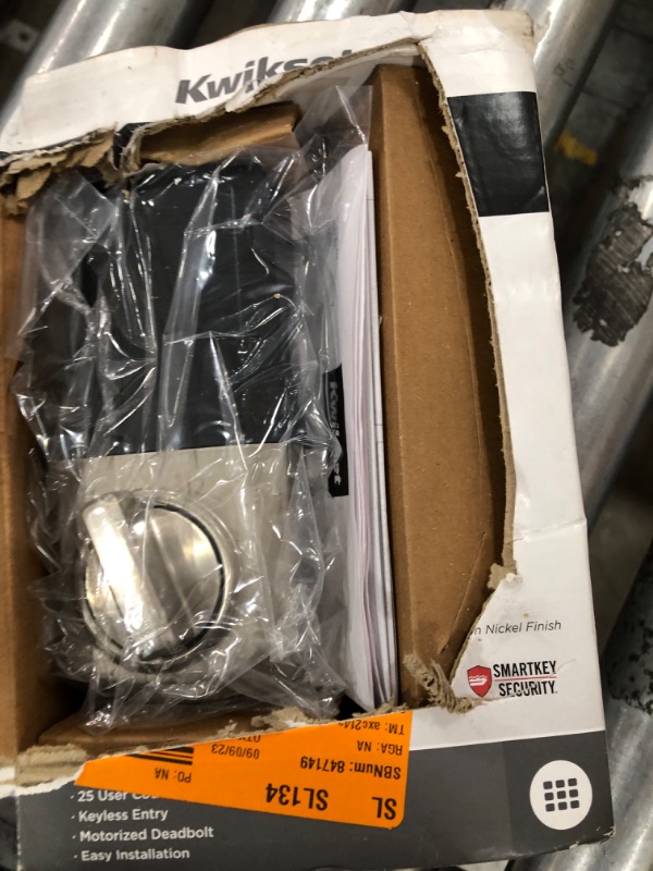 Photo 2 of ***SEE NOTES***Kwikset 9250TRS-15S Kwikset 9250TRS-S Powerbolt 250 Transitional Single Cylinder 10-Button Keyless Entry Deadbolt with SmartKey Satin Nickel