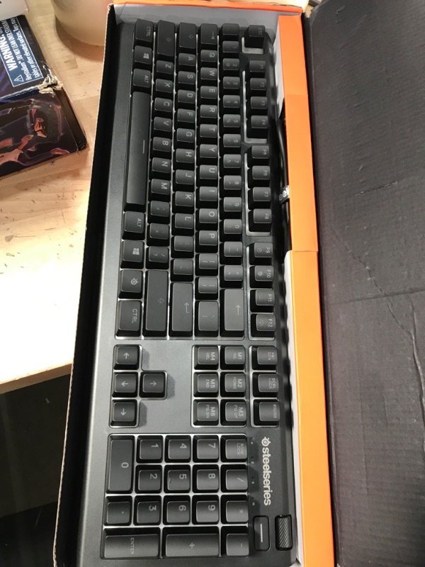 Photo 2 of SteelSeries Apex 3 RGB Gaming Keyboard – 10-Zone RGB Illumination – IP32 Water Resistant – Premium Magnetic Wrist Rest (Whisper Quiet Gaming Switch)