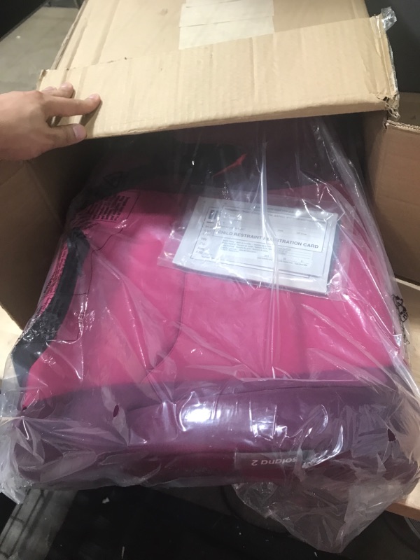 Photo 2 of Diono Solana 2 XL 2022, Dual Latch Connectors, Lightweight Backless Belt-Positioning Booster Car Seat, 8 Years 1 Booster Seat, Pink NEW! LATCH Connect Single Pink