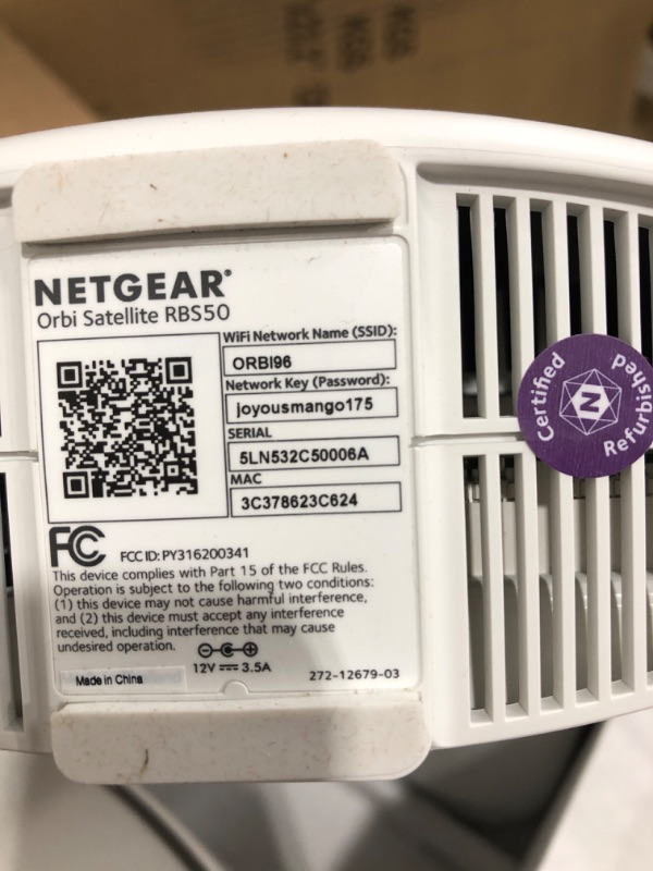 Photo 3 of NETGEAR ORBI SATELLITE RBS50 SET OF 3 