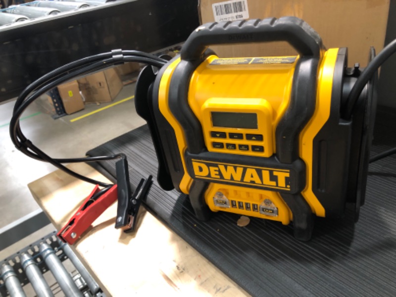 Photo 2 of **UNABLE TO TEST** DEWALT DXAEPS14 1600 Automotive Jump Starter/Power Station with AC Power Inverter, Digital Compressor
