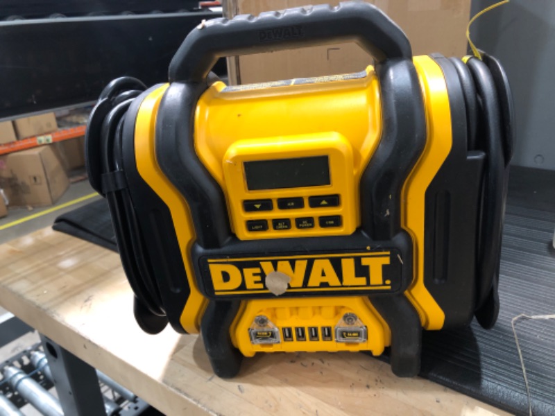 Photo 3 of **UNABLE TO TEST** DEWALT DXAEPS14 1600 Automotive Jump Starter/Power Station with AC Power Inverter, Digital Compressor
