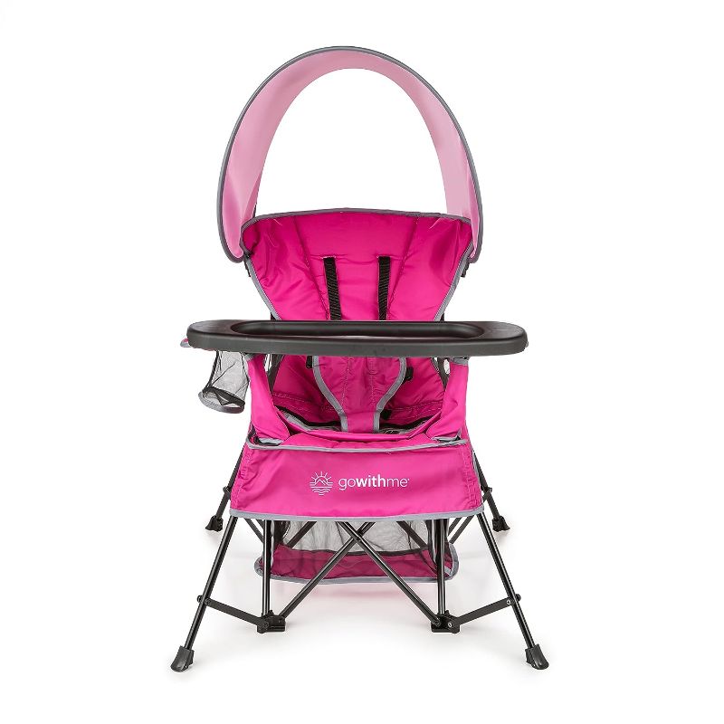 Photo 1 of Baby Delight Go with Me Venture Portable Chair | Indoor and Outdoor | Sun Canopy | 3 Child Growth Stages | Pink
