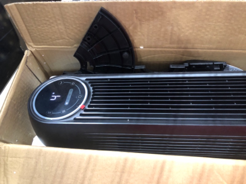 Photo 3 of ***OPEN BOX MAY BE MISSING HARDWARE***   ***TESTED***

Dreo Nomad One Tower Fan with Remote, 24ft/s Velocity Quiet Cooling Fan, 90° Oscillating Fan with 4 Speeds, 4 Modes, 8H Timer, Bladeless Fan, Standing Floor Fans, Black, (DR-HTF007) Black Standard