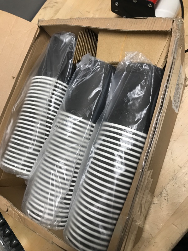 Photo 1 of 100 pack of coffee cups with lids and straws