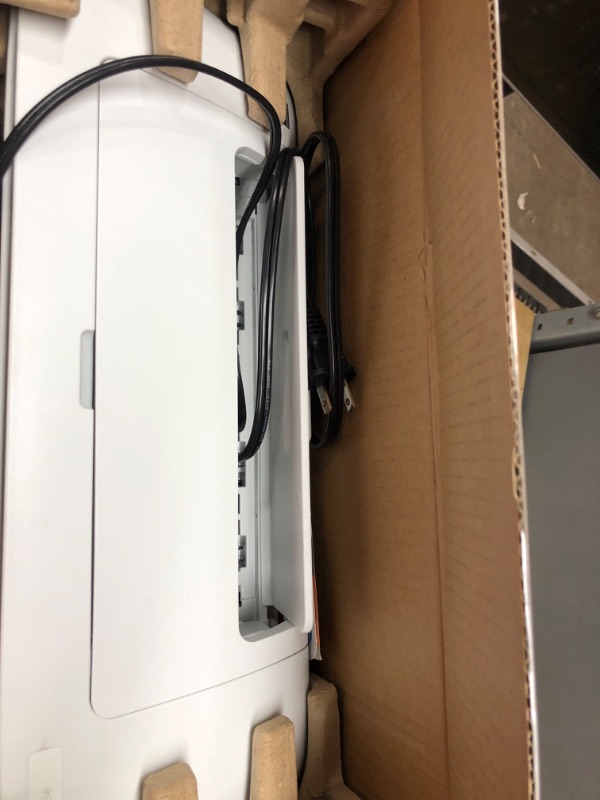 Photo 1 of HP DeskJet 2755e Wireless Color All-in-One Printer with bonus 6 months Instant Ink (26K67A), white