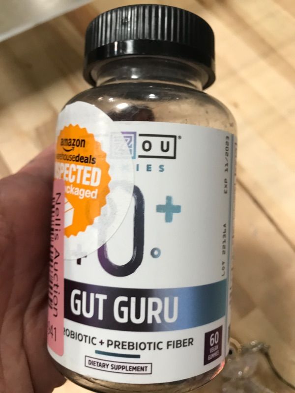 Photo 2 of best by 11-2023***Zhou Nutrition Gut Guru Prebiotics and Probiotics for Women and Men, 2 in 1 Probiotic and Prebiotic Gummies for Digestive Gut Health and Immune Support, Vegan, Gluten Free, Non-GMO, 60 Count