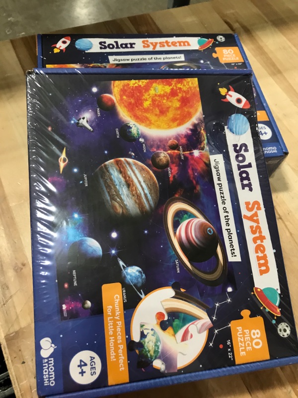 Photo 2 of 2-Solar System Space Kids Puzzles - 80 pcs - Large Jigsaw Floor Puzzles for Kids Ages 4-8, 3-5, 6-8, 8-10 Boys Girls - Science Educational Toys for Kids 5-7 Planets for Kids Solar System Toys Solar System Puzzle for Kids