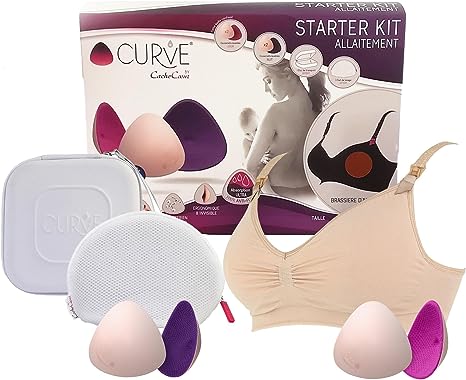 Photo 1 of Cache Cœur Starter Kit - 2 Washable Reusable Absorbent Day & Night Nursing Pads + Bra (9 & 12h of Protection)
