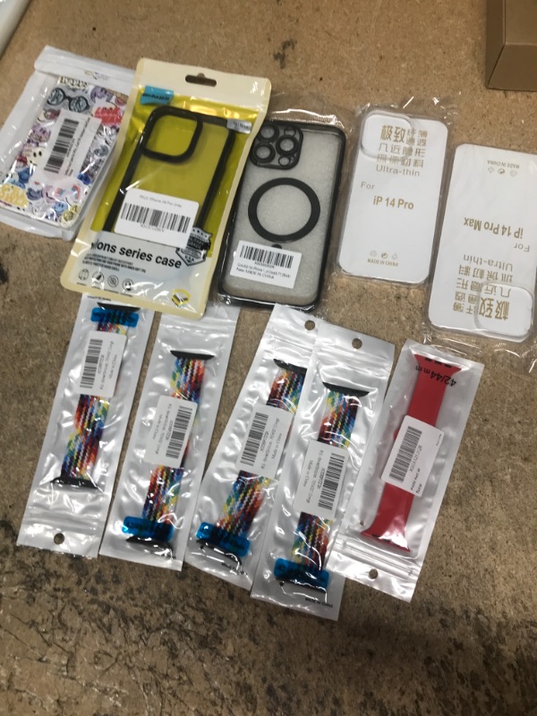 Photo 1 of 10 ITEMS ASSORTED PHONE CASE/ WATCH BAND BUNDLE