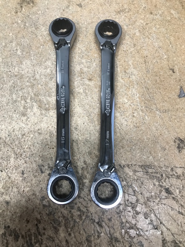 Photo 1 of 2 ITEMS, Husky Quad Drive Metric Ratcheting Wrench BUNDLE