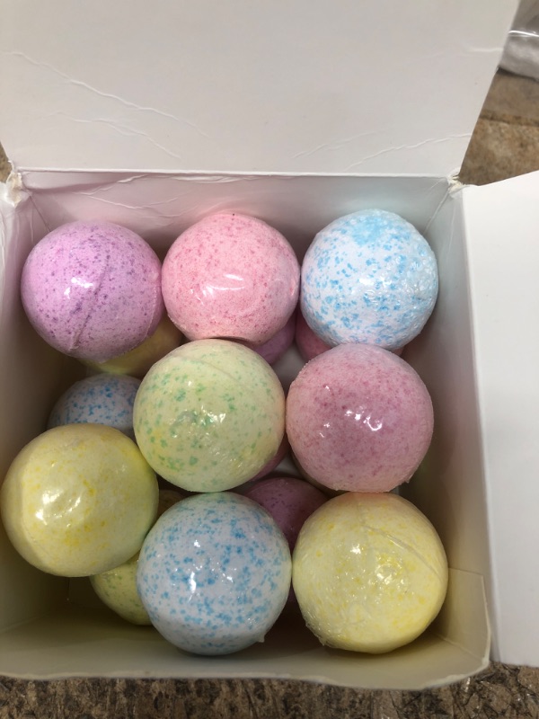 Photo 2 of 16 Pieces Shower Bombs Shower Steamers Aromatherapy Shower Steamers Colorful Shower Bomb Steamers for Shower Home Spa Valentine's Day, Bright Colors