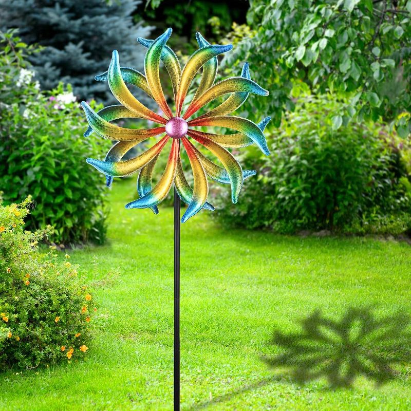 Photo 1 of 
WONDER GARDEN Wind Spinner, 5 FT Kinetic Wind Sculpture Outdoor Clearance Metal Wind Spinners for Outdoor Yard Patio Lawn & Garden