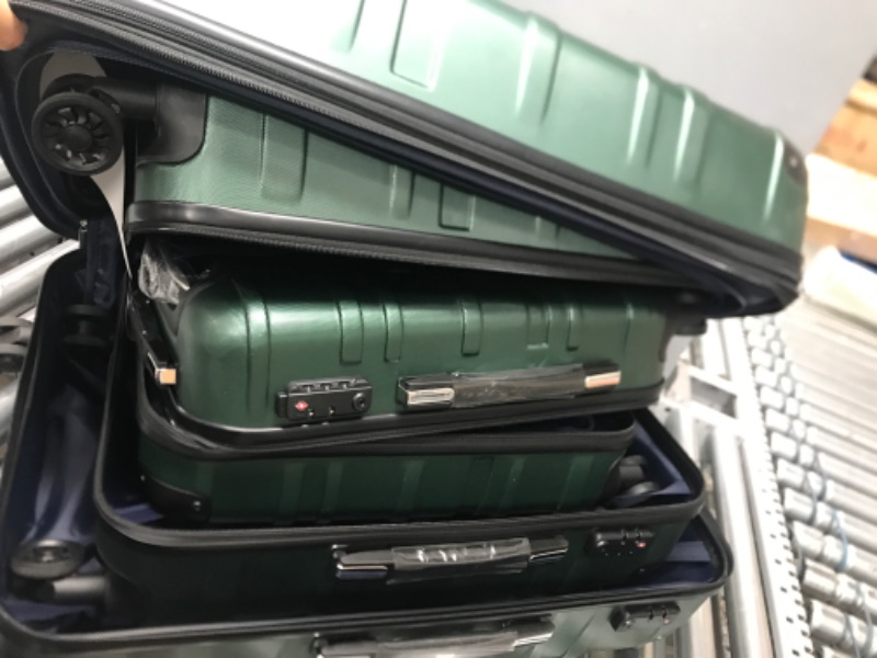 Photo 3 of 
Coolife Luggage Expandable(only 28") Suitcase 3 Piece Set with TSA Lock Spinner 20in24in28in (dark green)