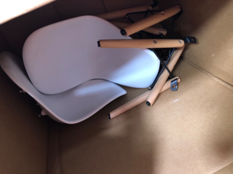 Photo 1 of 2xhome - Set of Two (2) - White - Eames Chair For Kids Size Eames Side Chairs Eames Chairs White Seat Natural Wood Wooden Legs Eiffel Childrens Room Chairs No Arm Arms Armless Molded Plastic Seat...