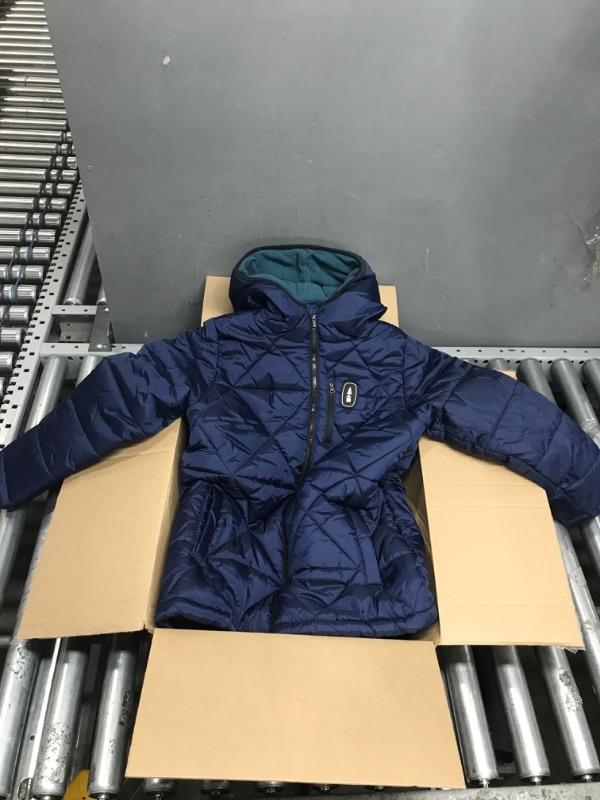 Photo 2 of Bass Outdoor Boys' Heavy Weight Diagonal Quilted Puffer Coat 10-12 Soft Navy