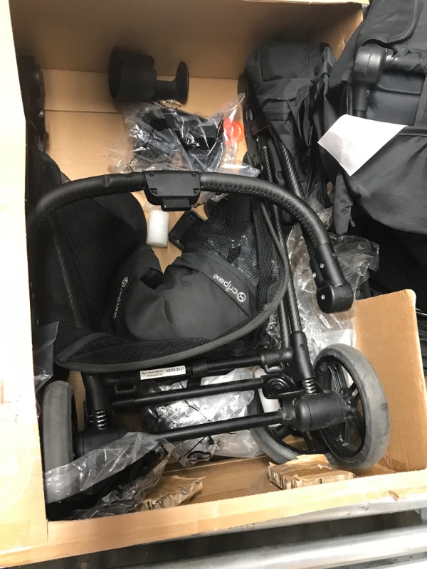 Photo 1 of CYBEX Melio Carbon Stroller, Ultra-Lightweight Stroller, Compact Full-Size Stroller, Reversible Seat, One Hand Fold, Travel System Ready, Infant Stroller for 6 Months+ -Deep Black