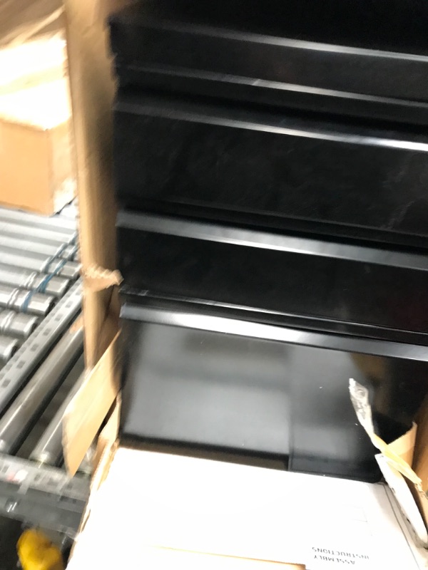 Photo 1 of 3 Drawer Mobile File Cabinet Under Desk Storage Drawers File Cabinets For Home Office, Office Organization File Cabinet With Lock Metal Filing Cabinet For Legal/letter/a4 File With Slim Width, Black 3 Drawers Black