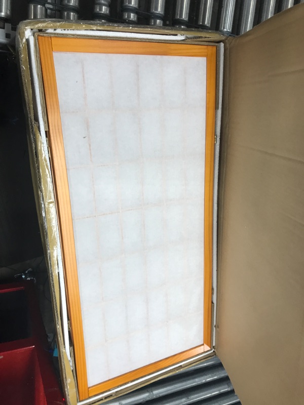 Photo 2 of 3 ft. Short Window Pane Shoji Screen - White - 3 Panels 3 Panel White