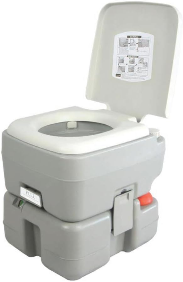 Photo 1 of 
SereneLife Portable Toilet with Carry Bag – Indoor Outdoor Toilet with CHH Piston Pump & Level Indicator