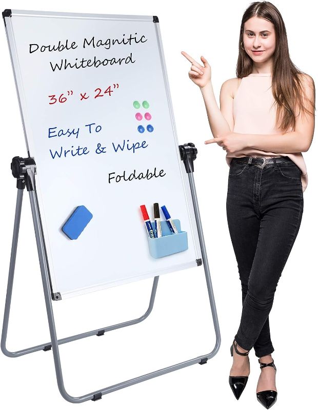 Photo 1 of Adjustable double-sided whiteboard Black 