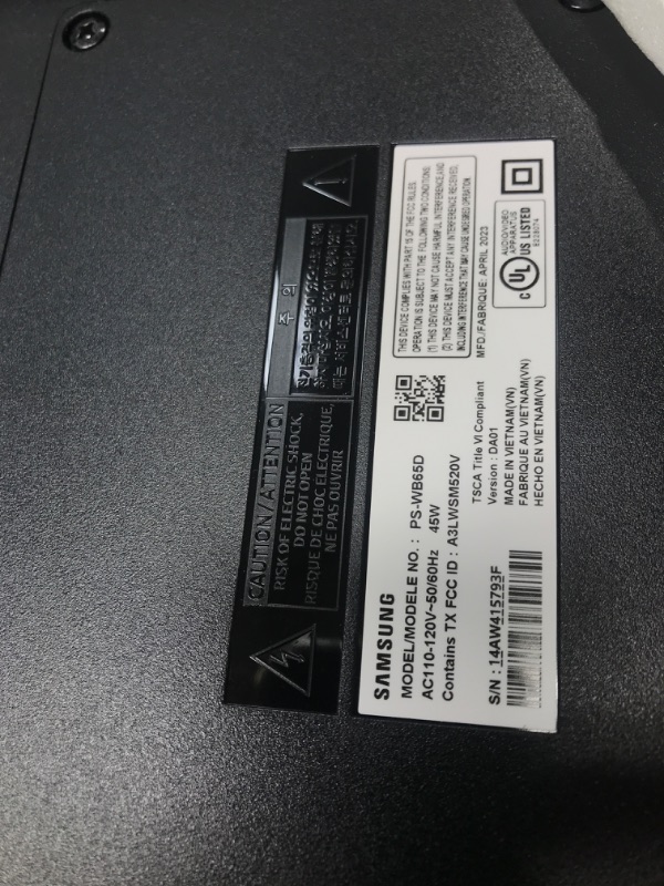 Photo 1 of Samsung 2.1 Soundbar HW-R450 with Wireless Subwoofer, Bluetooth Compatible, Smart Sound and Game Mode, 200-Watts