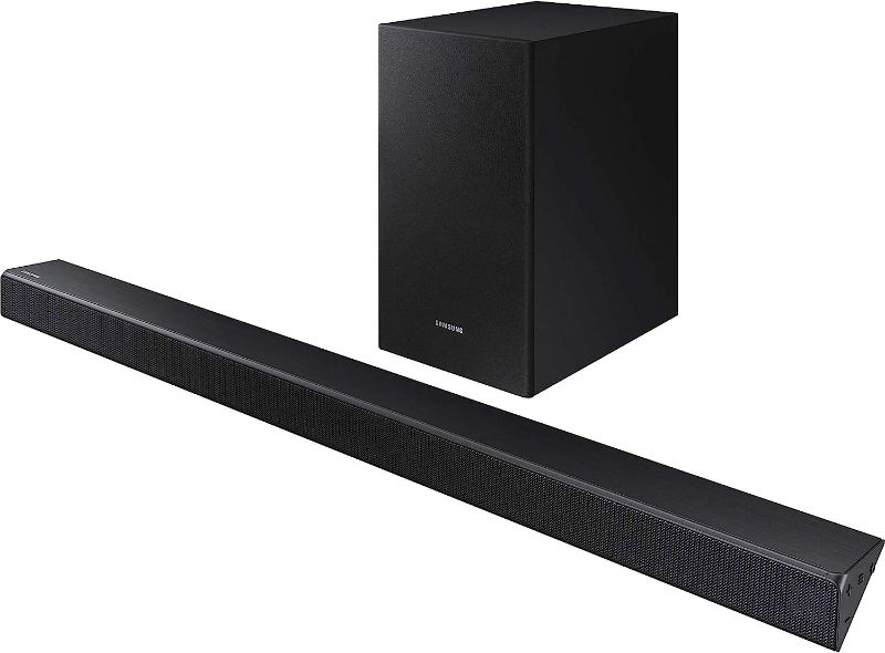 Photo 1 of Samsung 2.1 Soundbar HW-R450 with Wireless Subwoofer, Bluetooth Compatible, Smart Sound and Game Mode, 200-Watts