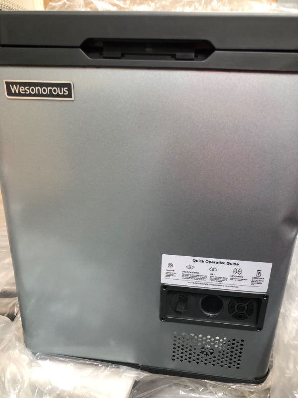 Photo 2 of Wesonorous 12 Volt Refrigerator, 30Liter(32qt) Portable Freezer with 12/24V DC & 110-240V AC, Car Refrigerator For Car, RV, Camping, Travel, Fishing, USB Charging, Outdoor Use. 32 Quarts Capacity