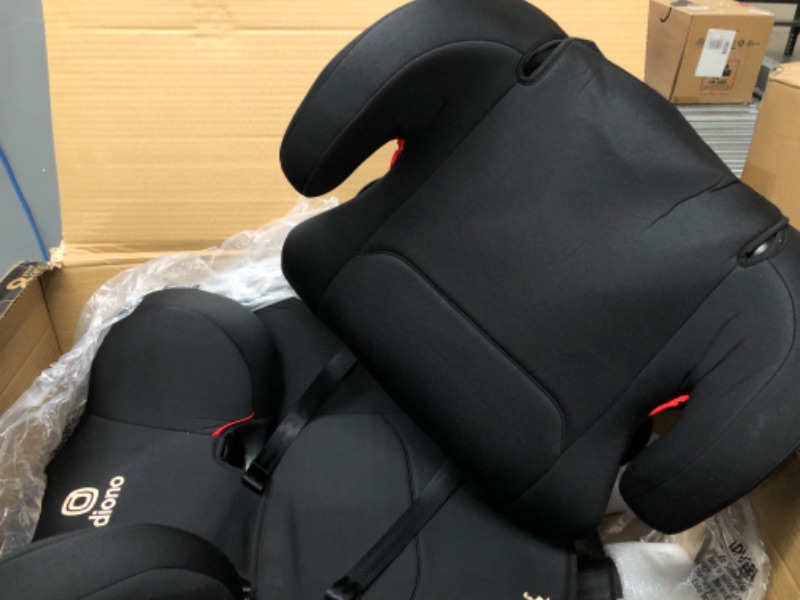 Photo 3 of Diono Cambria 2 XL 2022, Dual Latch Connectors, 2-in-1 Belt Positioning Booster Seat, High-Back to Backless Booster with Space and Room to Grow, 8 Years 1 Booster Seat, Black NEW! Black