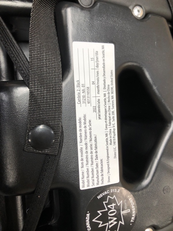 Photo 2 of Diono Cambria 2 XL 2022, Dual Latch Connectors, 2-in-1 Belt Positioning Booster Seat, High-Back to Backless Booster with Space and Room to Grow, 8 Years 1 Booster Seat, Black NEW! Black