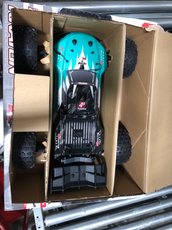 Photo 2 of ARRMA RC Truck 1/10 KRATON 4X4 4S V2 BLX Speed Monster Truck RTR (Batteries and Charger Not Included), Teal, ARA4408V2T1