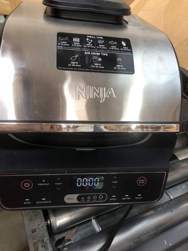 Photo 3 of **FOR PARTS OR REPAIR**SEE NOTES**
Ninja EG201 Foodi 6-in-1 Indoor Grill with Air Fry, Roast, Bake, Broil, & Dehydrate, 2nd Generation, Black/Silver Ninja Foodi Grill 2nd Generation0++