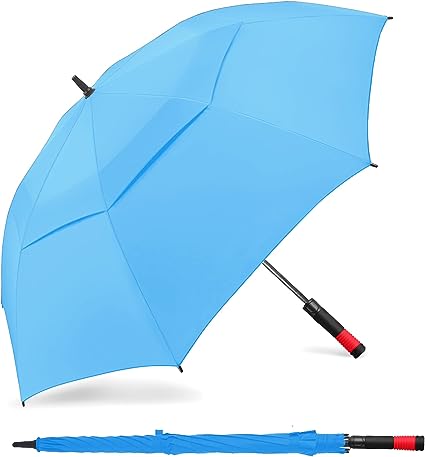 Photo 1 of 
SIEPASA Golf Umbrella Large 68 Inch Automatic Open Golf Umbrella Extra Large Oversize Double Canopy Vented Umbrella Windproof Waterproof for Men and Women.