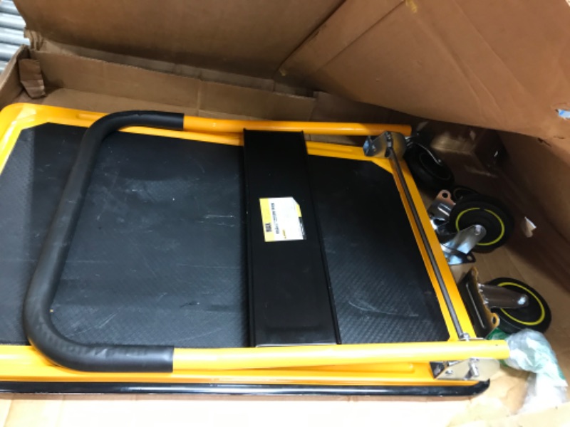 Photo 2 of 
MaxWorks 80876- Foldable Platform Truck Push Dolly 330 lb. Weight Capacity Black and Yellow 28.75" x 18.75" x 33"
Size:28.75" x 18.75" x 33"