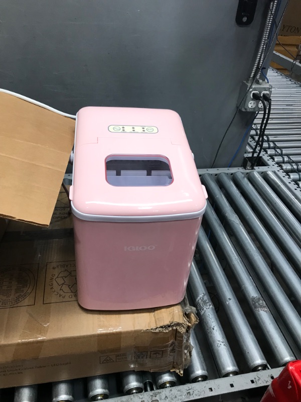 Photo 2 of 
Igloo Automatic Ice Maker, Self- Cleaning, Countertop Size, 26 Pounds in 24 Hours, 9 Large or Small Ice Cubes in 7 Minutes, LED Control Panel, Scoop...
Style:Pink