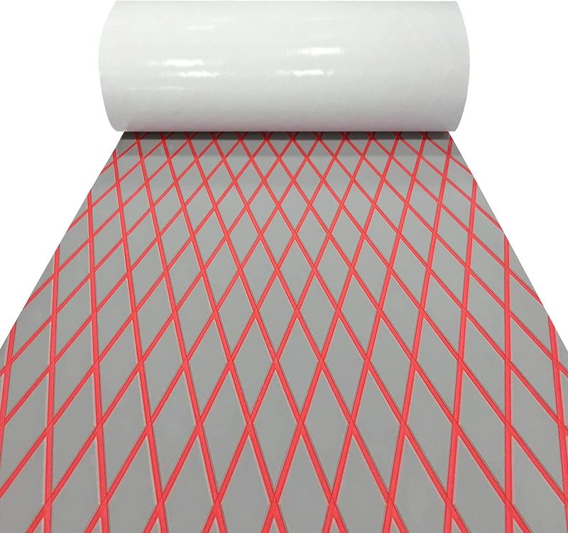 Photo 1 of 
LSS laidi Boat Flooring Eva Foam Decking Marine Non-Slip Self-Adhesive Flooring for Motorboat Fishing Boat RV Yacht Kayak Swimming Pool 86.6"X37.4"
Size:86.6X37.4 inch
Style Name:Rhombus pattern
Color:Light Grey and Red