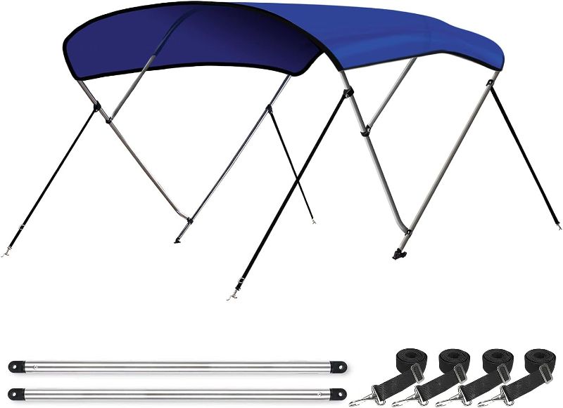 Photo 1 of ***Parts Only***Leader Accessories 10 Colors 3 Bow 4 Bow Bimini Top Cover for Boat Includes 4 Straps 2 Rear Support Poles Mounting Hardwares Storage Boot with 1" Aluminum Frame
