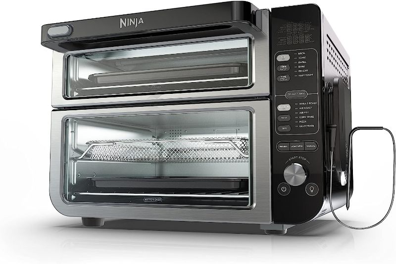 Photo 1 of 
Ninja DCT451 12-in-1 Smart Double Oven with FlexDoor, Thermometer, FlavorSeal, Smart Finish, Rapid Top Convection and Air Fry Bottom , Stainless Steel