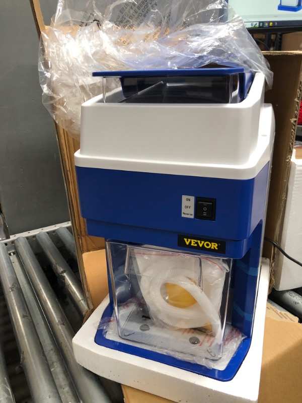 Photo 2 of 
VEVOR Commercial Ice Shaver Crusher, 265lbs Per Hour Electric Snow Cone Maker with 4.4lbs Ice Box, 650W Tabletop Shaved Ice Machine for Parties Events Snack...