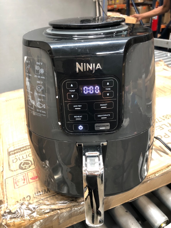 Photo 3 of 
Ninja AF101 Air Fryer that Crisps, Roasts, Reheats, & Dehydrates, for Quick, Easy Meals, 4 Quart Capacity, & High Gloss Finish, Grey
