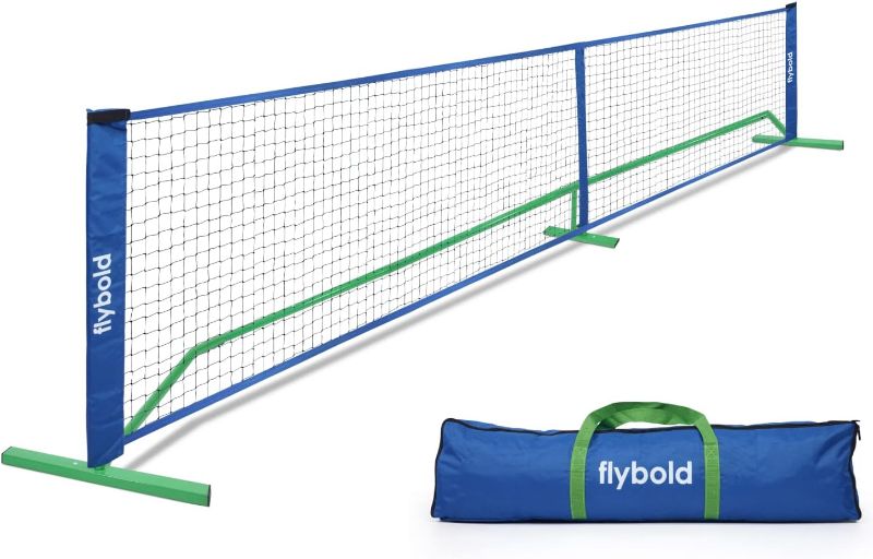 Photo 1 of 
flybold Pickleball Net |Portable Set with/without 4 Paddles| Net Regulation Size Equipment Lightweight Sturdy Interlocking Metal Posts with Carrying Bag for.