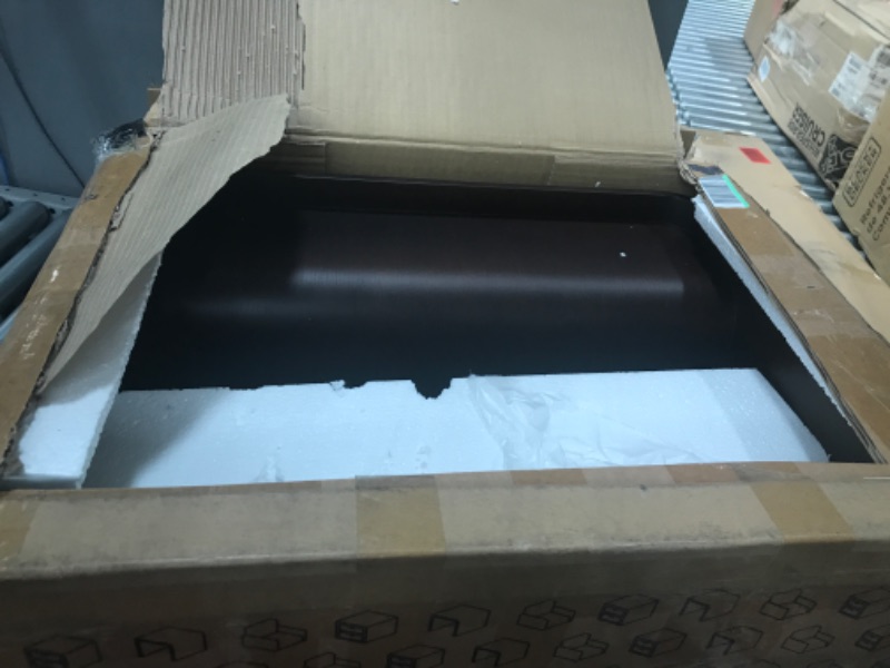 Photo 1 of COZYMATIC Christensen Side Table Wood End Table Narrow Sofa Table C Table for Living Room, Bedroom, Entryway, Small Spaces, No Assembly with Storage - Walnut Brown