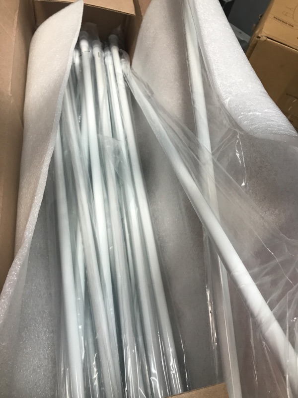 Photo 1 of 20 Pcs Spring Tension Curtain Rods Adjustable Loaded Curtain Rods Steel Expandable Shower Rod Closet Rod Window Rods for Bathroom Kitchen Cupboard Bars, 0.51 Inch Diameter (White, 28-47 In) 28-47 In White