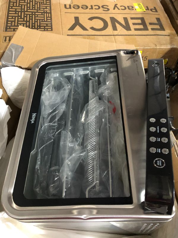 Photo 4 of *HANDLE BROKEN, NON-FUNCTIONAL, PARTS ONLY** Ninja DT201 Foodi 10-in-1 XL Pro Air Fry Digital Countertop Convection Toaster Oven, 1800 Watts, Stainless Steel