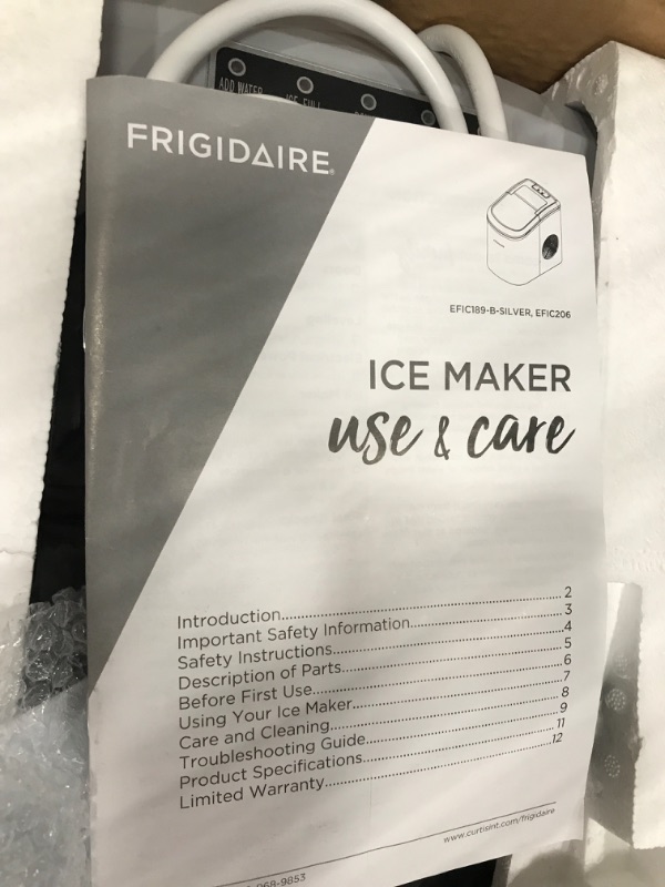 Photo 3 of **PARTS ONLY, NON-FUNCTIONAL** FRIGIDAIRE EFIC189-Silver Compact Ice Maker, 26 lb per Day, Silver (Packaging May Vary) Silver Ice Maker