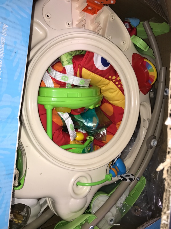 Photo 2 of * item is used * signs of tear and wear *
Fisher-Price Rainforest Jumperoo Bouncer