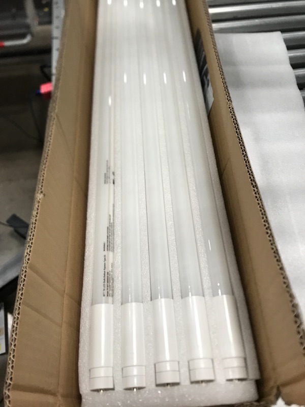 Photo 3 of 8 Foot LED Bulbs, 46W, 5500lm, 5000K, T8 T10 T12 LED Tube Lights, Dual-Ended Ballast Bypass 8FT LED Bulbs (Use Two 4FT), FA8 Single Pin, Frosted Lens, Fluorescent Replacement, UL, FCC, NSF, 10 Pack 8 Ft | 5000k