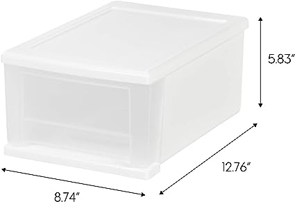 Photo 1 of **DAMAGED**
IRIS USA 7 Qt. Plastic Stackable Storage Drawers, Small, 2 Pack, Multi-Purpose Bins for Bedroom, Bathroom, Closet, Craft Room, Garage, Kids Room, Office, Pantry, Under Sink, White
8.74"x13"x5.83"