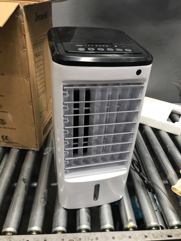 Photo 2 of **USED**
BALKO Portable Air Conditioners, 3-IN-1 Evaporative Air Cooler, Windowless Room Cooler w/Humidifier, Remote, 12H Timer, 3 Speeds, Ice Box, 65° Oscillation Personal Swamp Cooler for Room Garage Office DL2-White